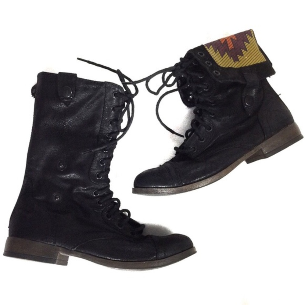 Mossimo Supply Co. Aztec Fold Over Combat Boots
